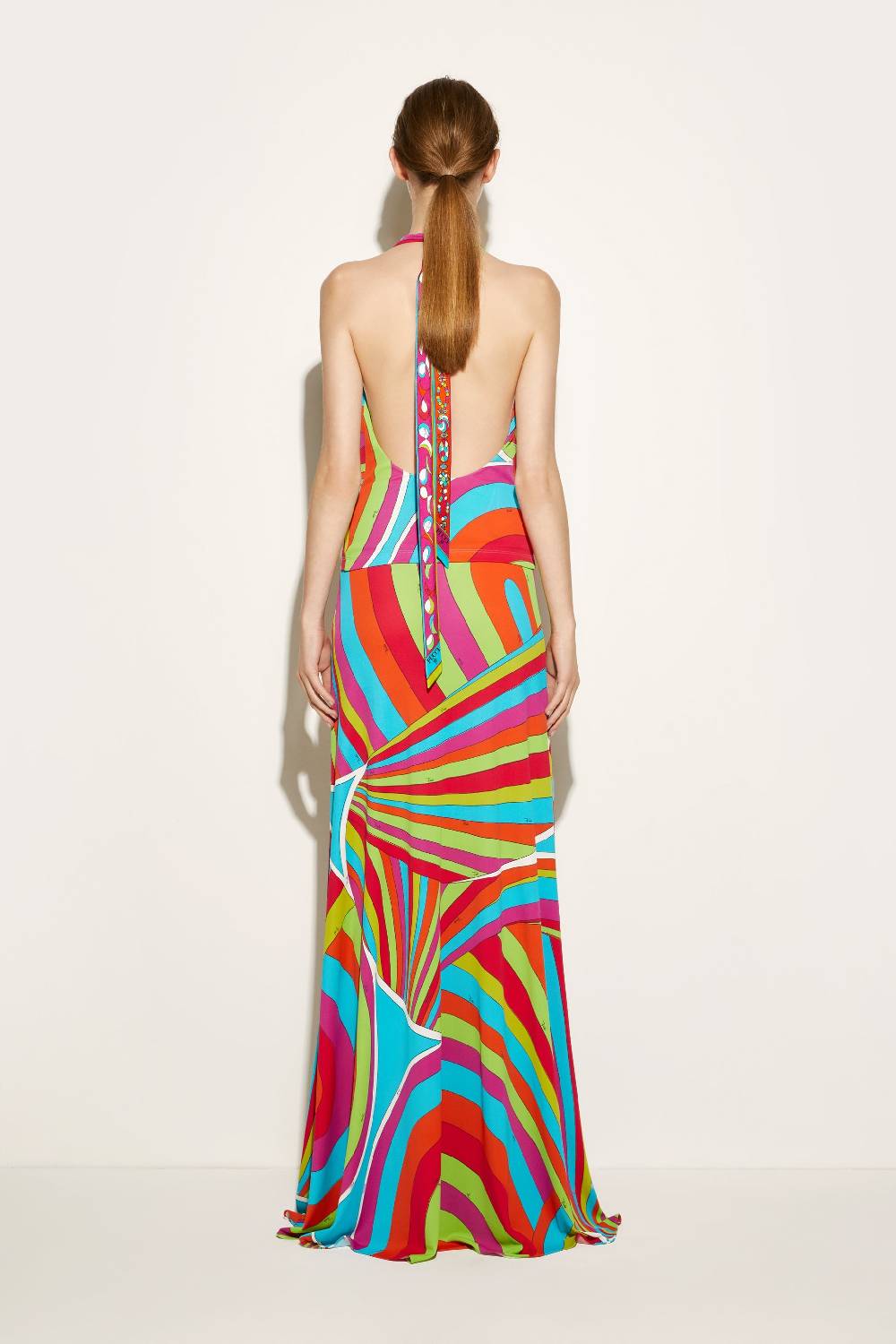 Pucci Top con scollo all'americana e stampa Iride In Linea