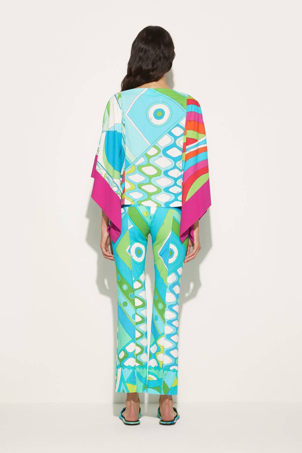 Pucci Top kaftano con stampe patchwork Qualità