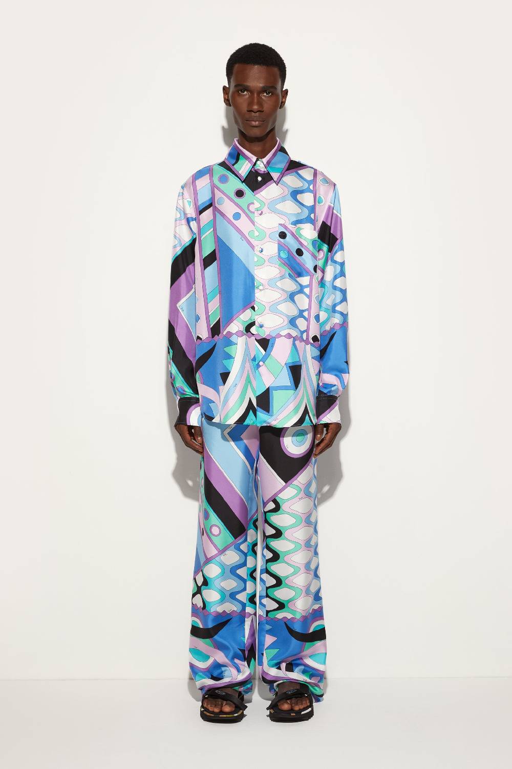 Pucci Camicia in seta con stampa Vivara Online