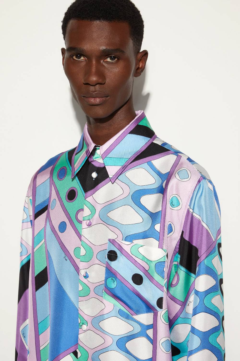 Pucci Camicia in seta con stampa Vivara Online