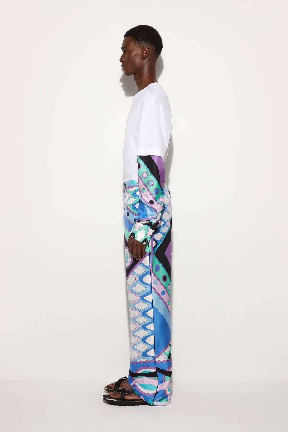 Pucci Pantaloni in seta con stampa Vivara Outlet