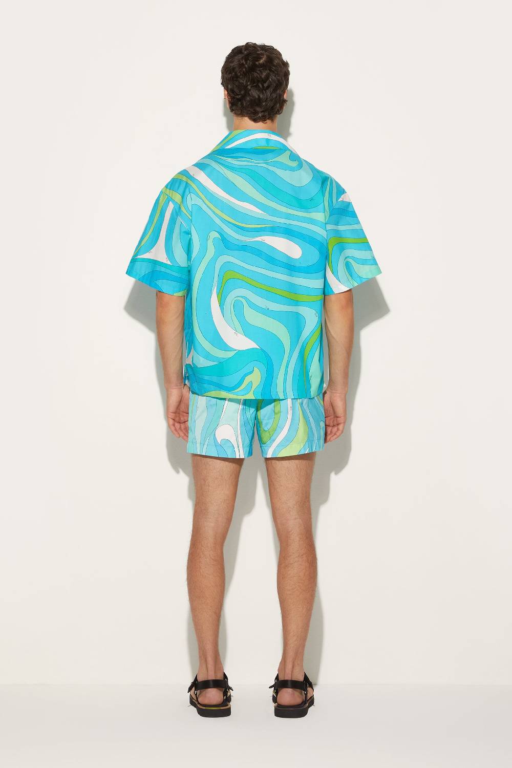 Pucci Camicia da bowling con stampa Marmo Offerte