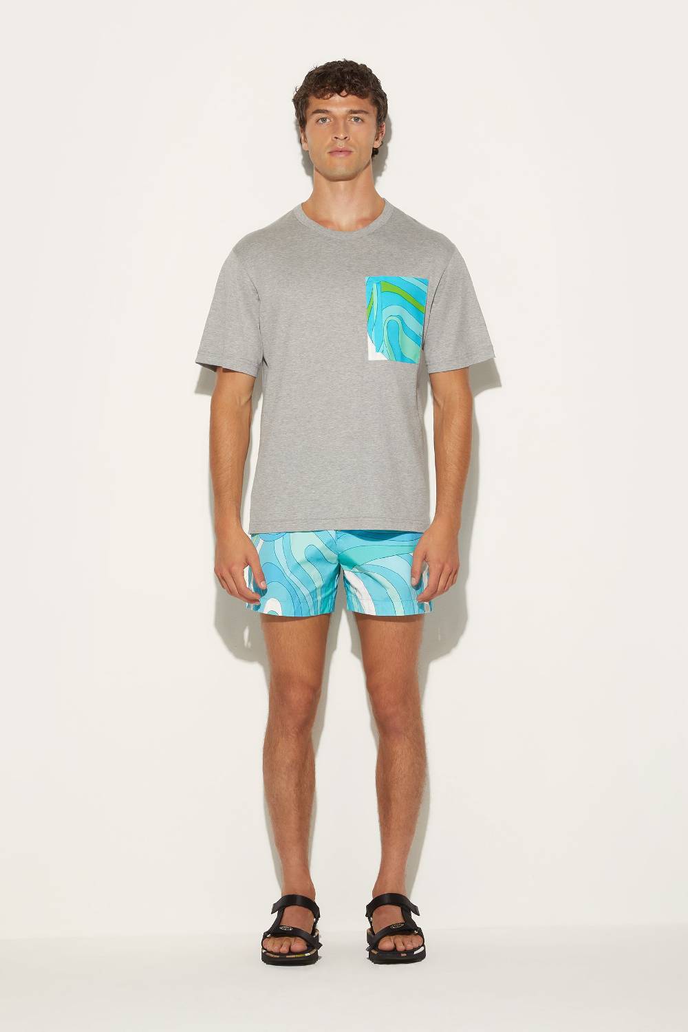 Pucci T-shirt con stampa Marmo Vendita Calda