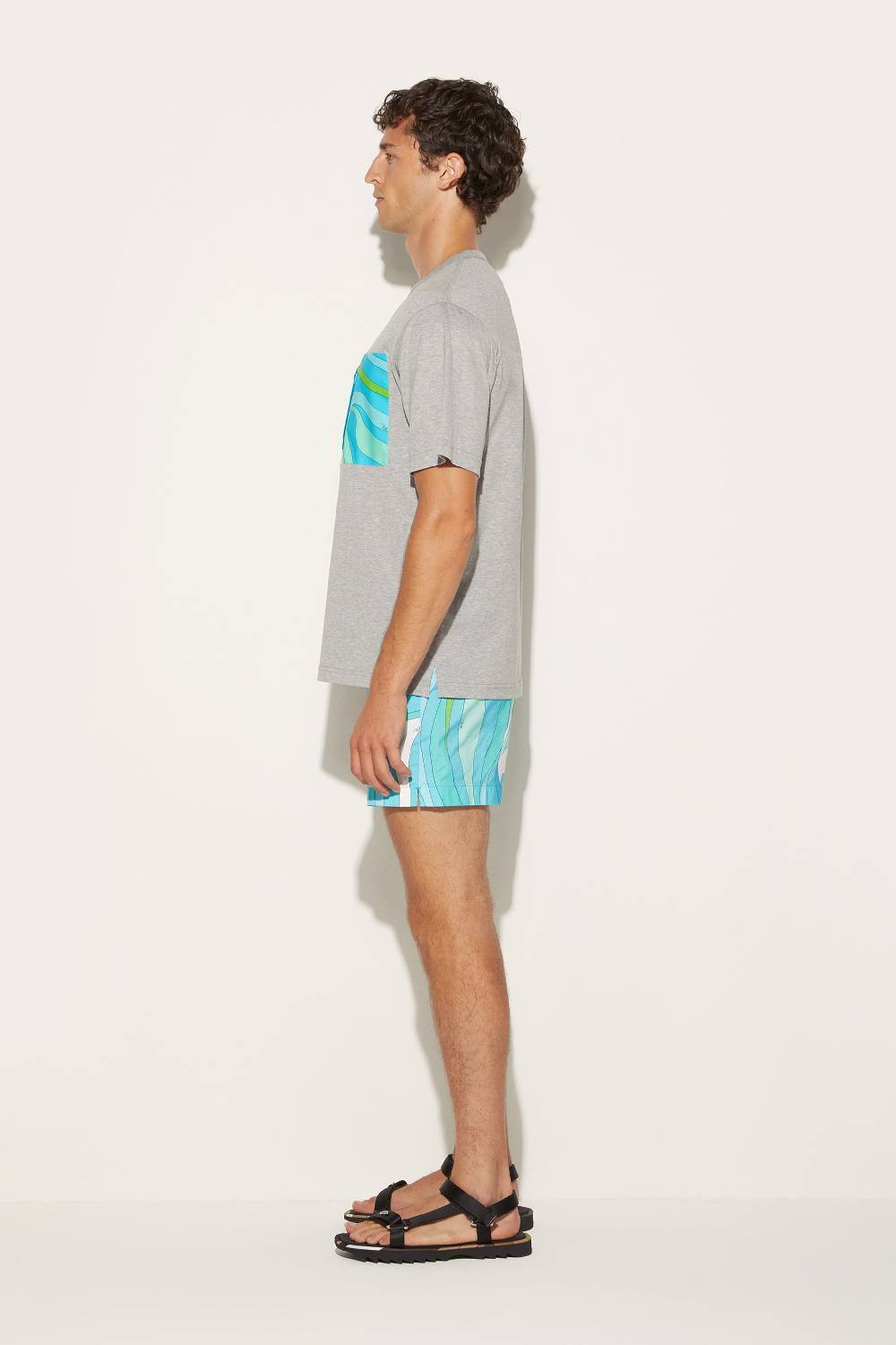 Pucci T-shirt con stampa Marmo Vendita Calda