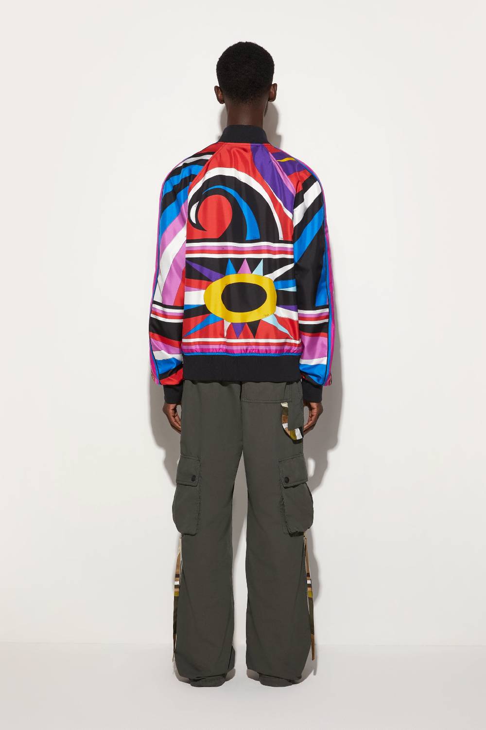 Pucci Bomber in seta con stampa Cigni Outlet