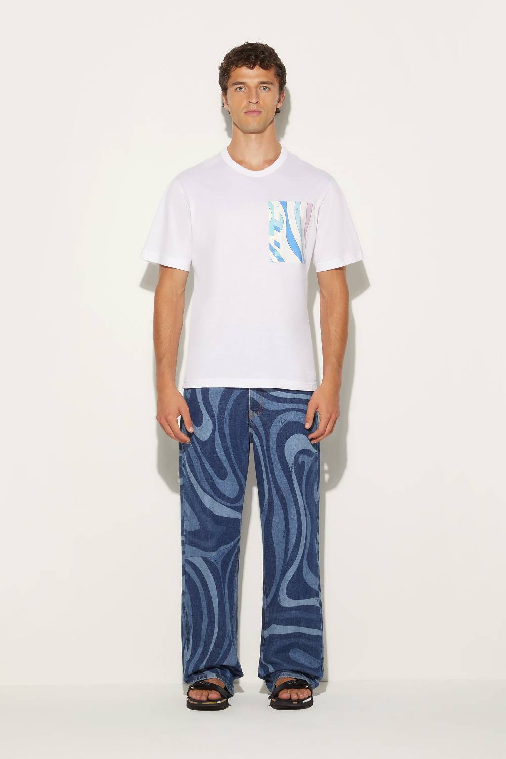 Pucci T-shirt con inserto Marmo In Vendita
