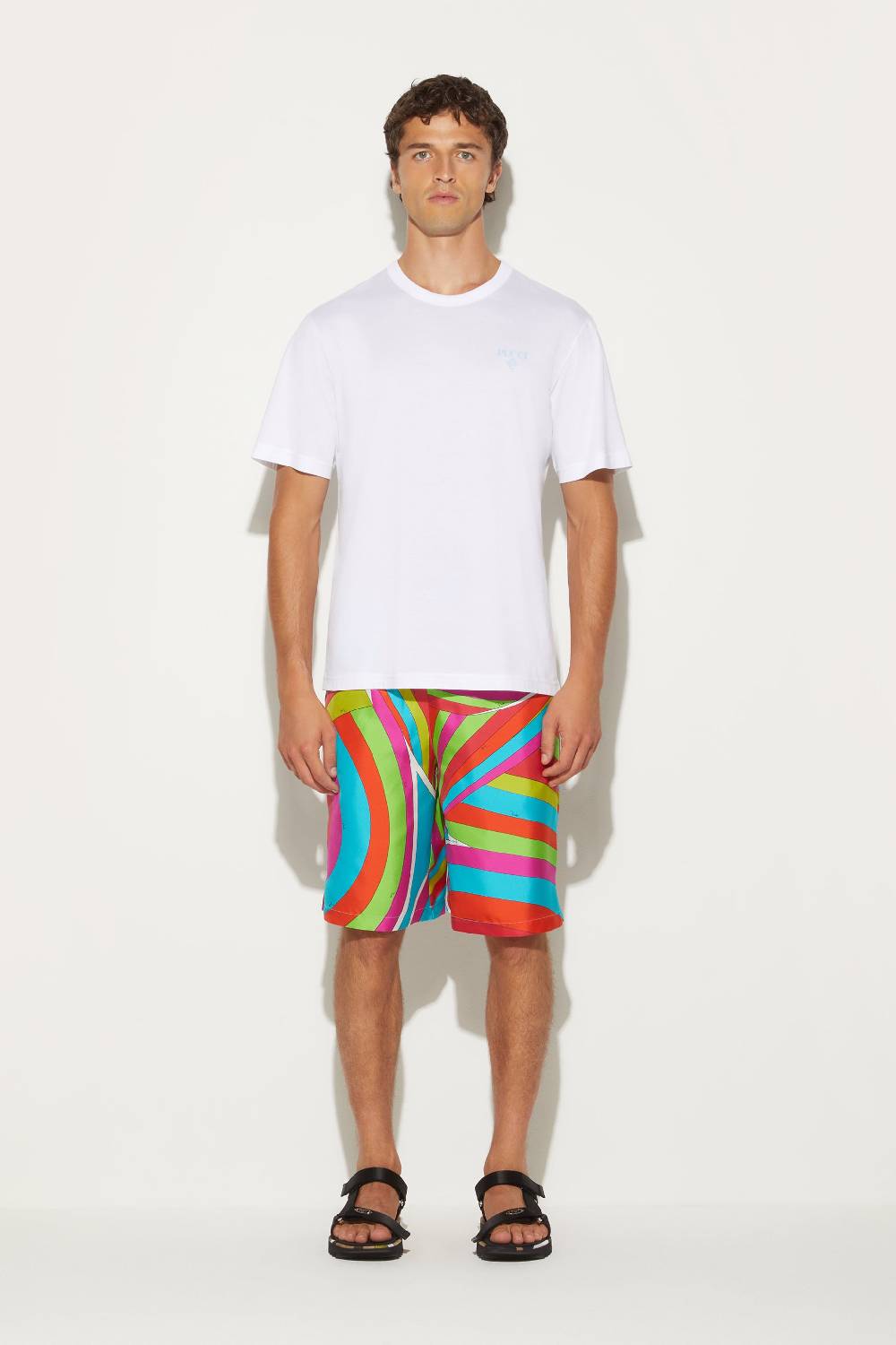 Pucci Shorts in seta con stampa Iride Offerte