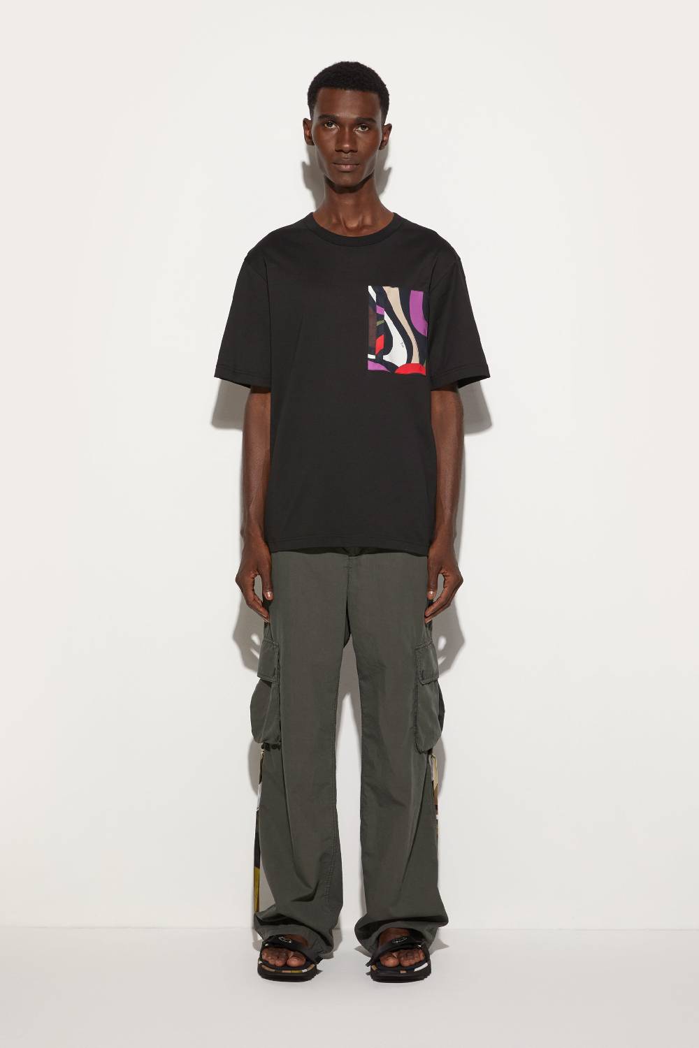 Pucci T-shirt con inserto Marmo Vendita Calda