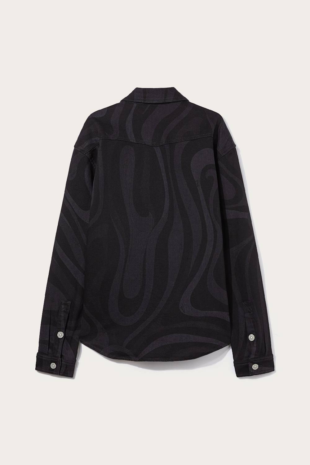 Pucci Camicia in denim con stampa Marmo Sostegno trimestrale