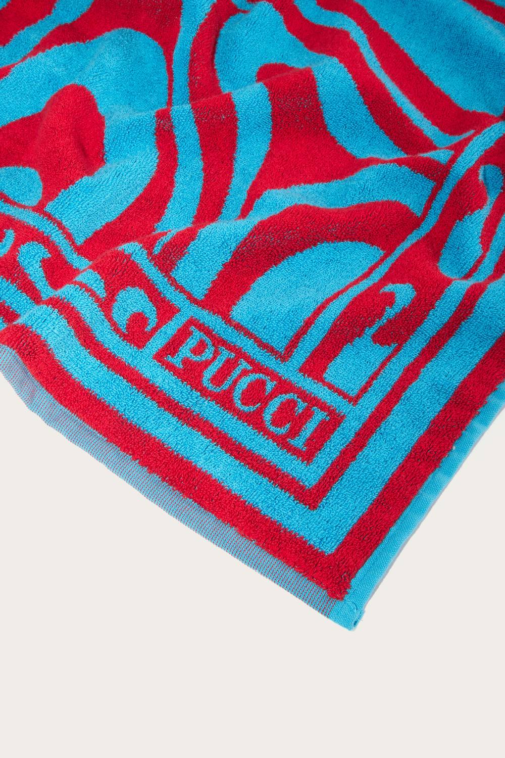 Pucci Telo mare jacquard con motivo Marmo Consegna Veloce