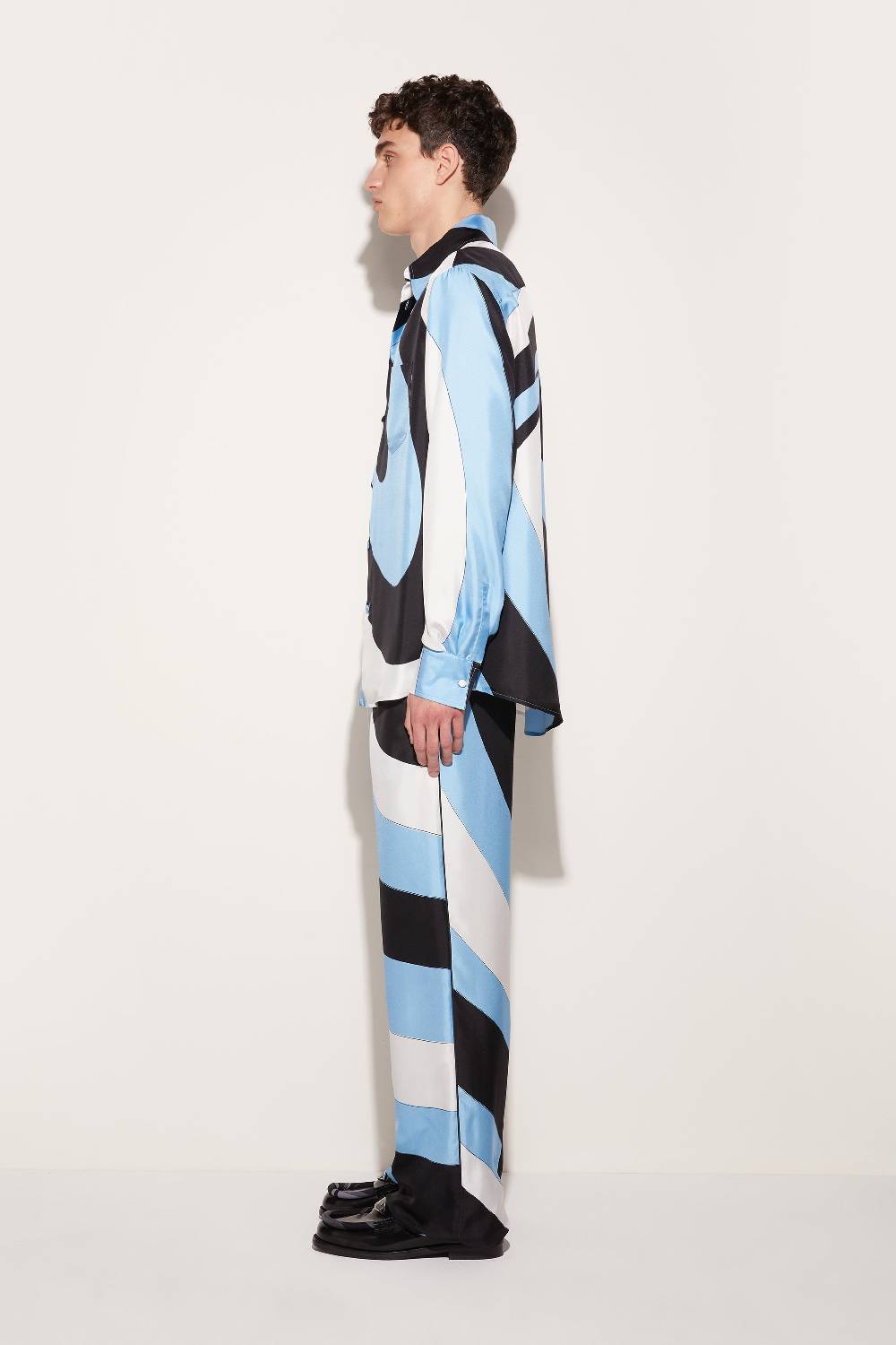Pucci Camicia in seta con stampa Iride Presa