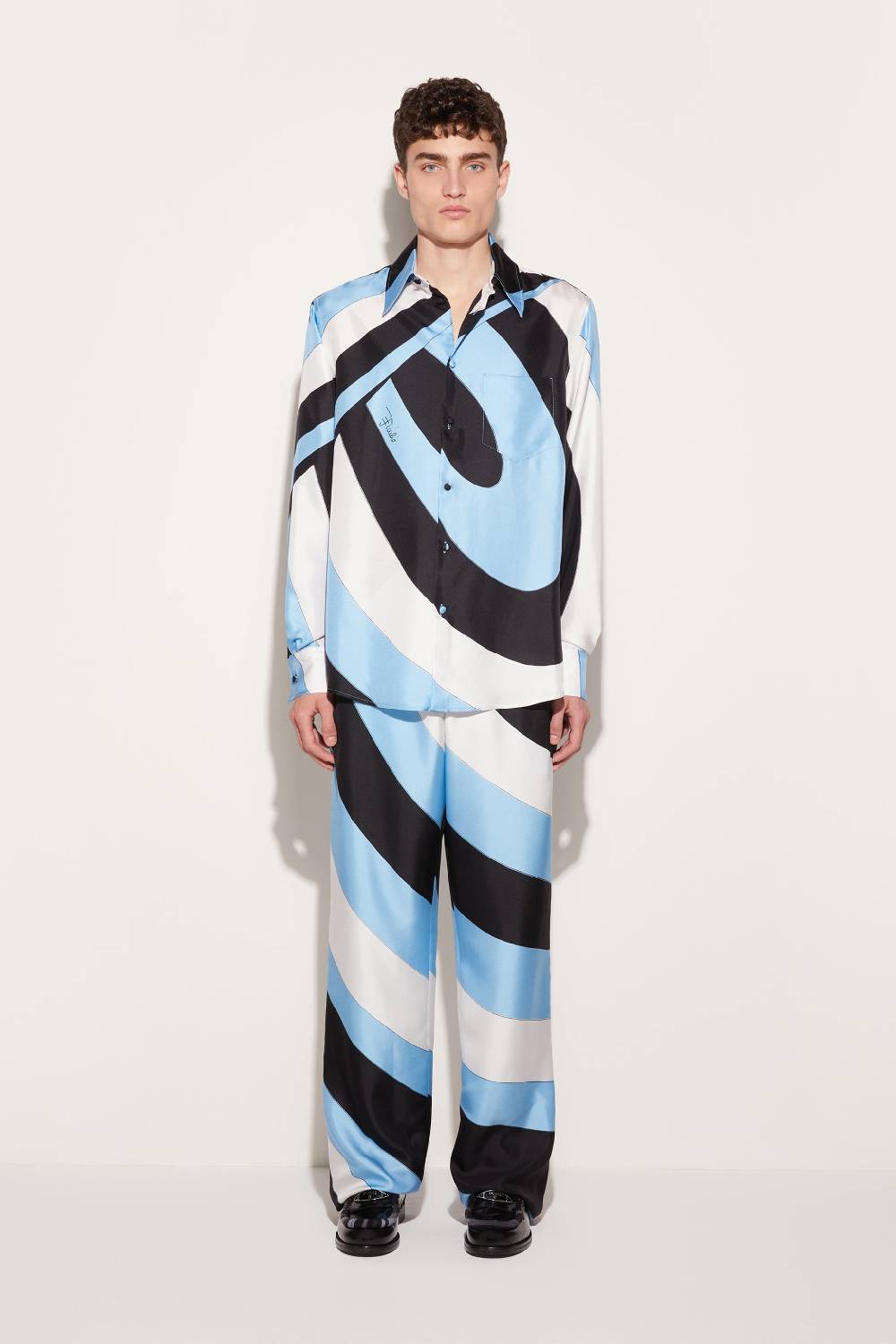 Pucci Pantaloni in seta con stampa Iride Sconto