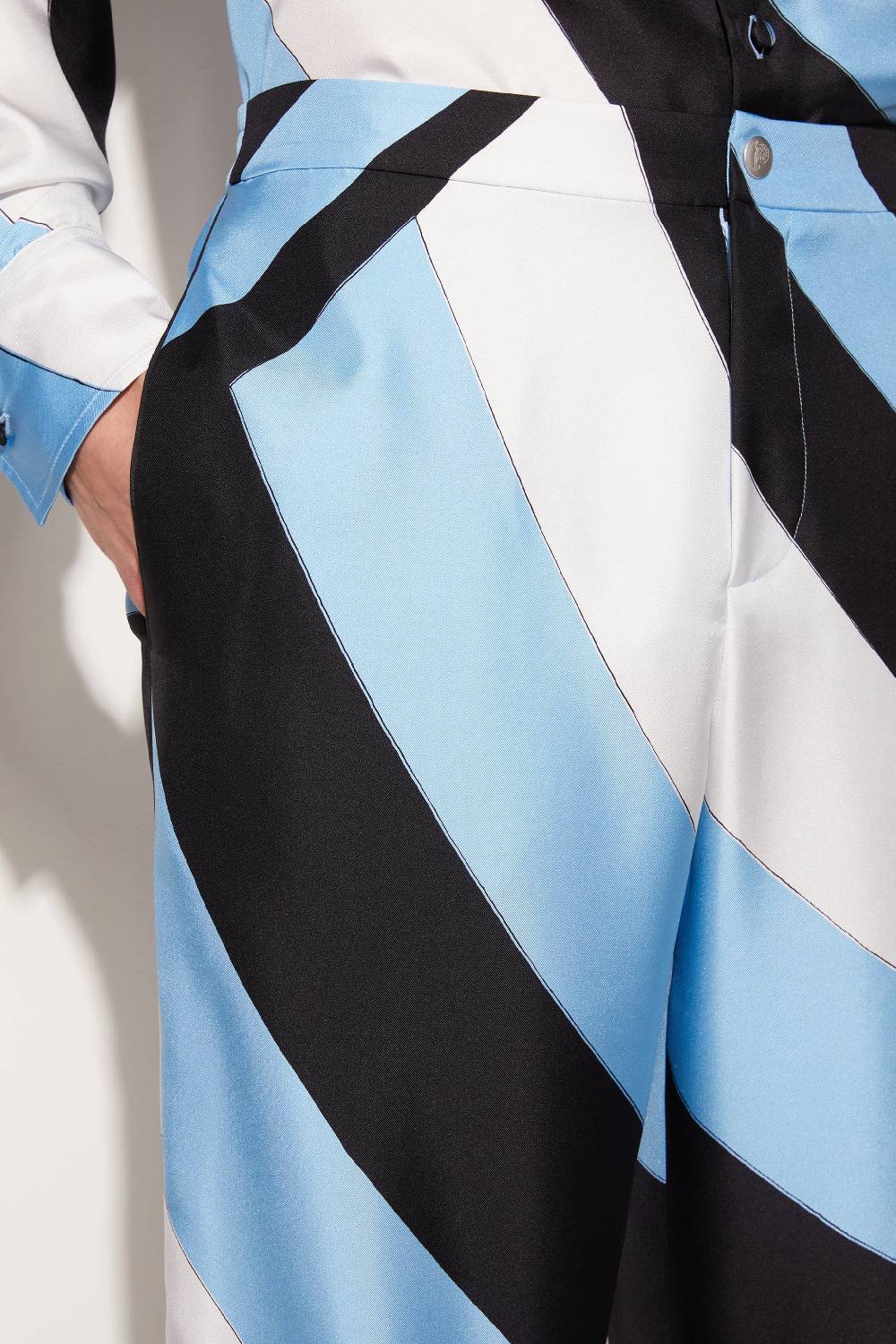 Pucci Pantaloni in seta con stampa Iride Sconto