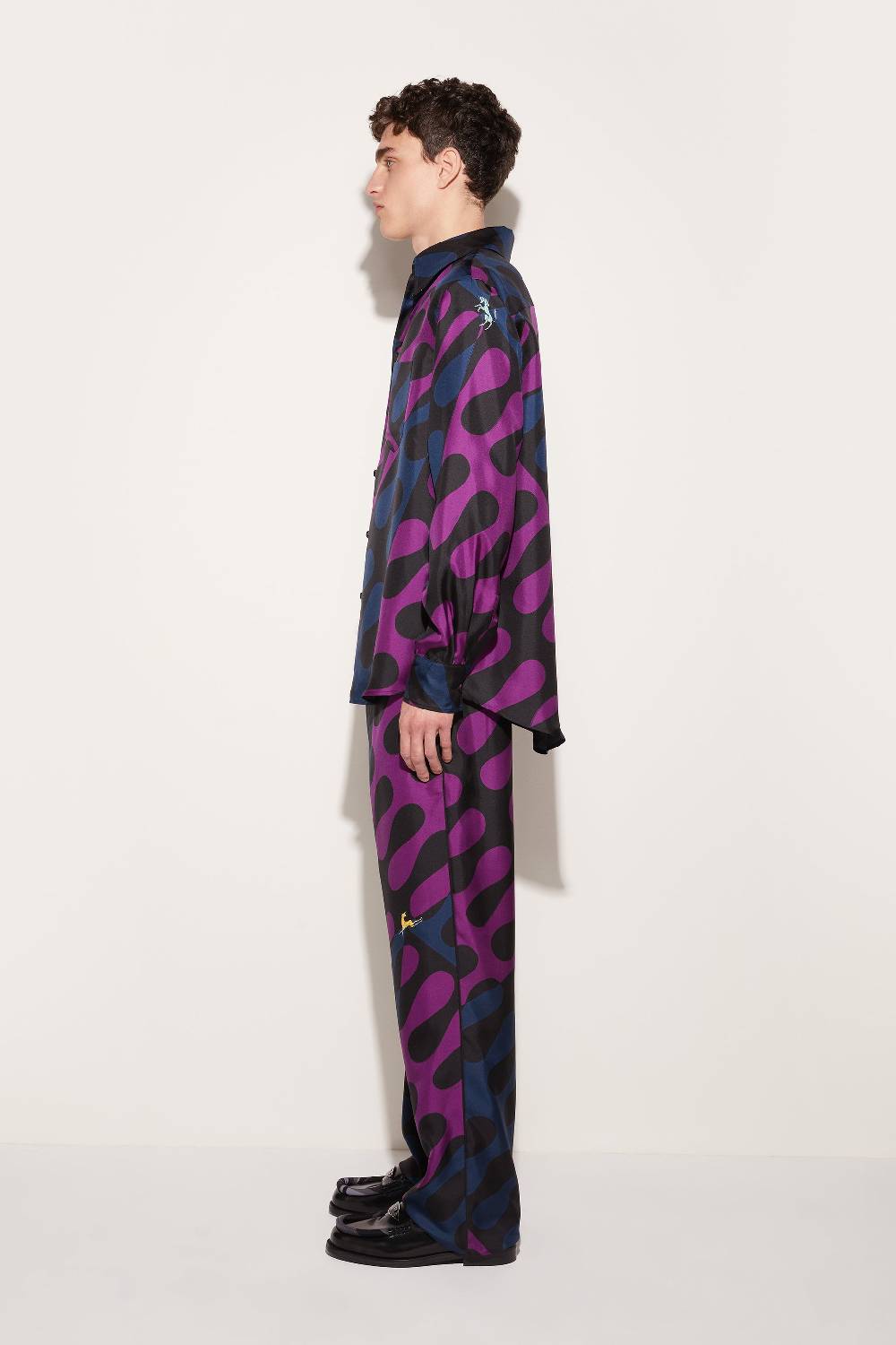 Pucci Camicia in seta con stampa Leocorno Offerta