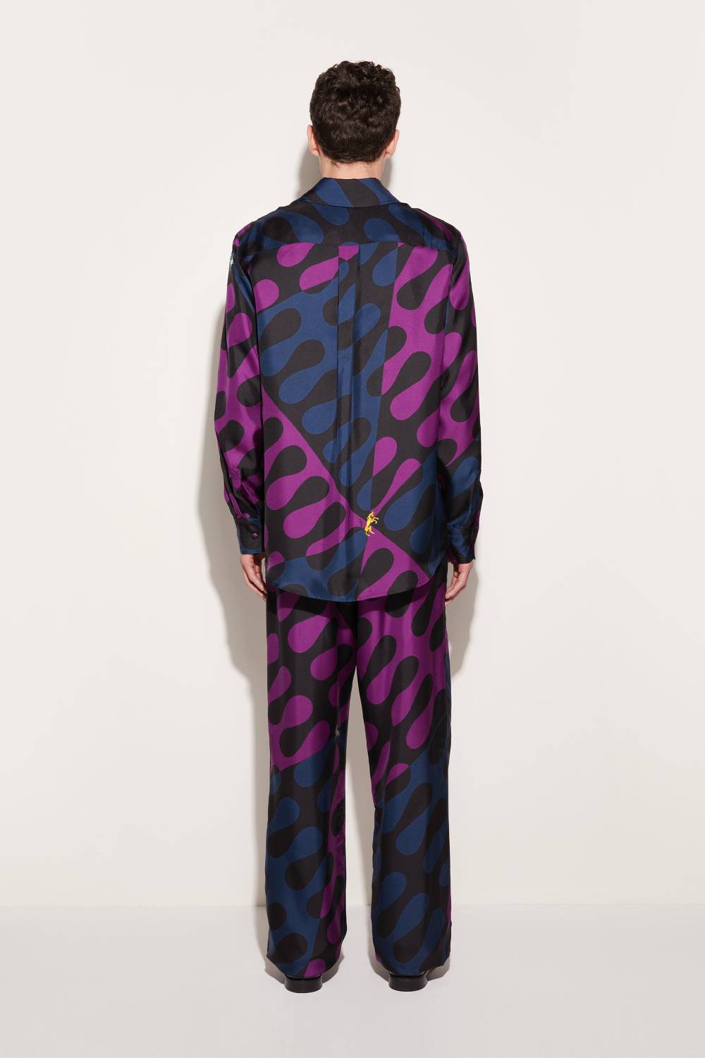 Pucci Camicia in seta con stampa Leocorno Offerta
