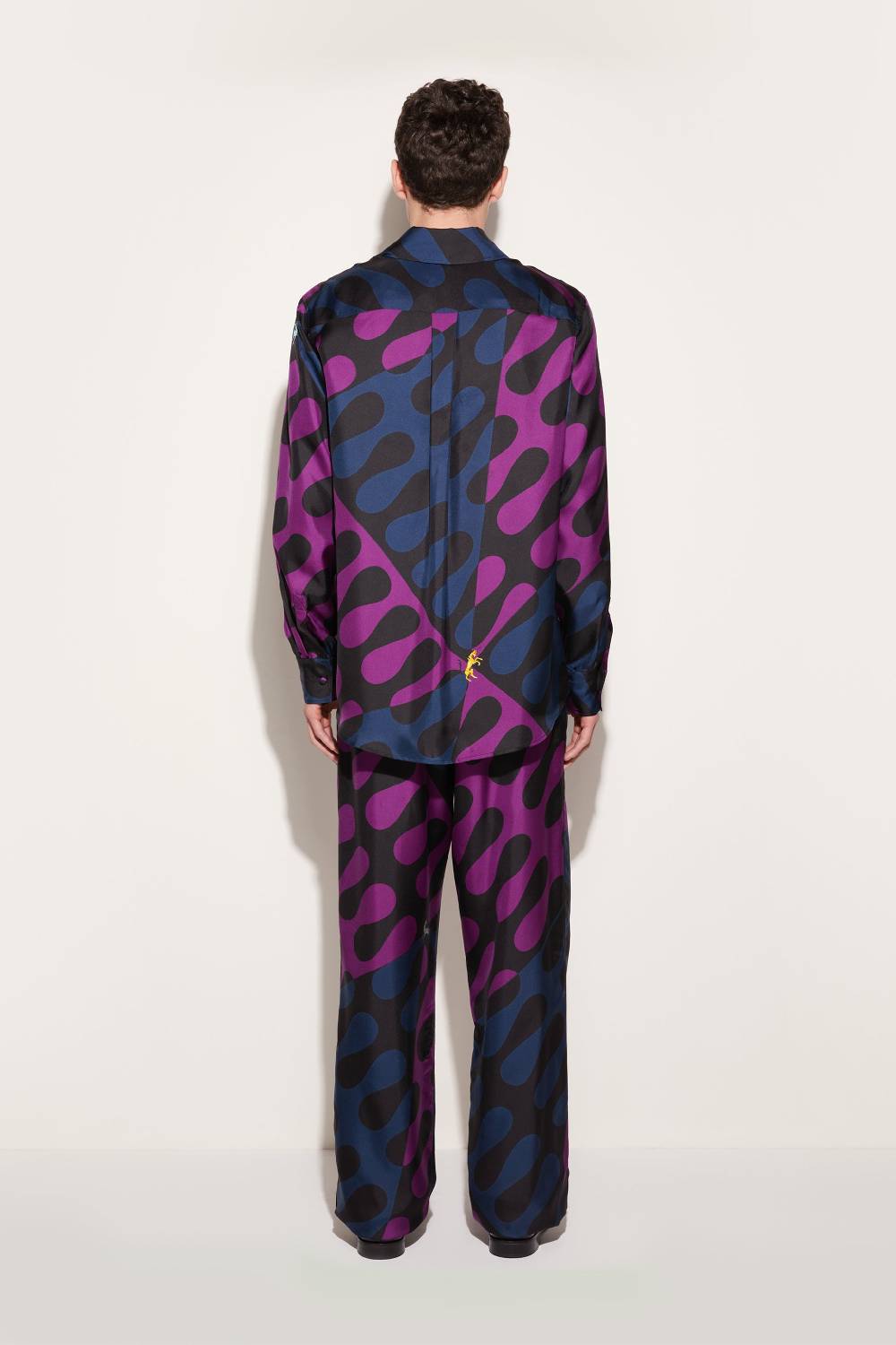 Pucci Pantaloni in seta con stampa Leocorno Economico