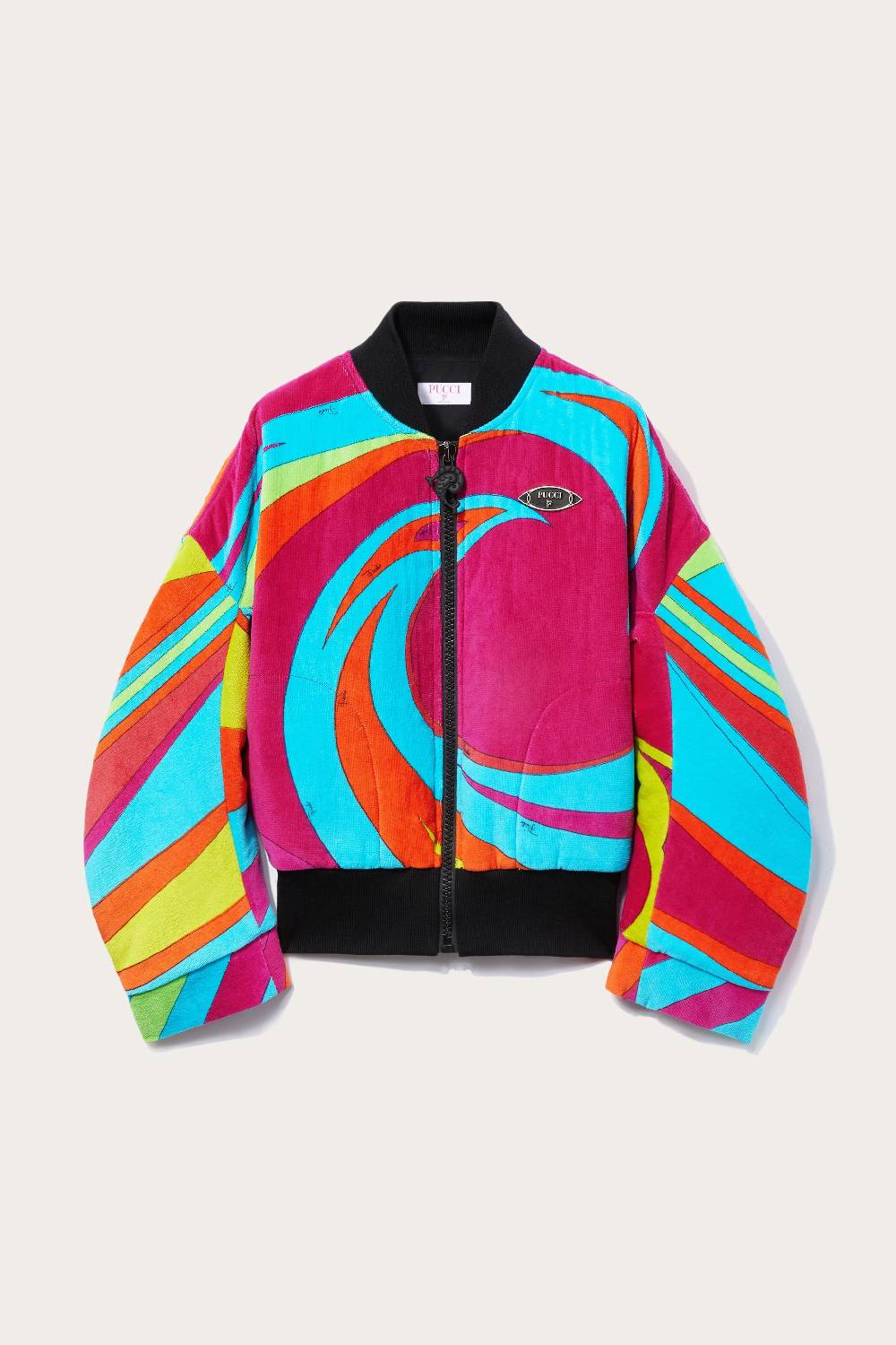 Pucci Bomber in spugna con stampa Cigni Affare Del Giorno