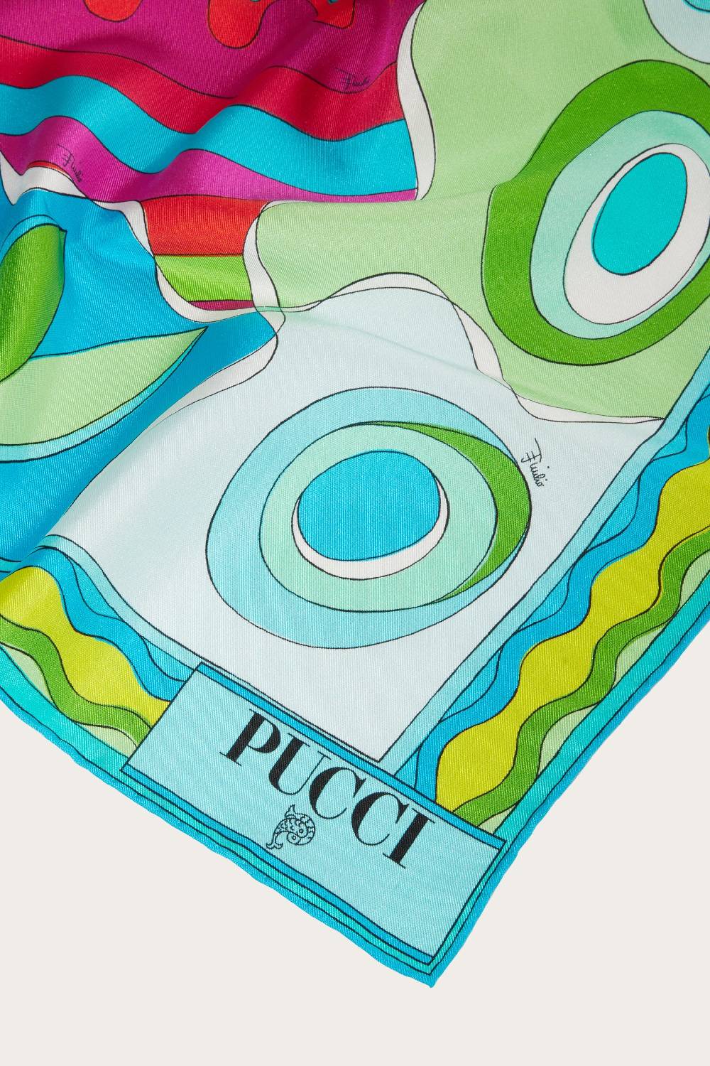 Pucci Carré grande in seta con stampa Bersaglio Sottocosto