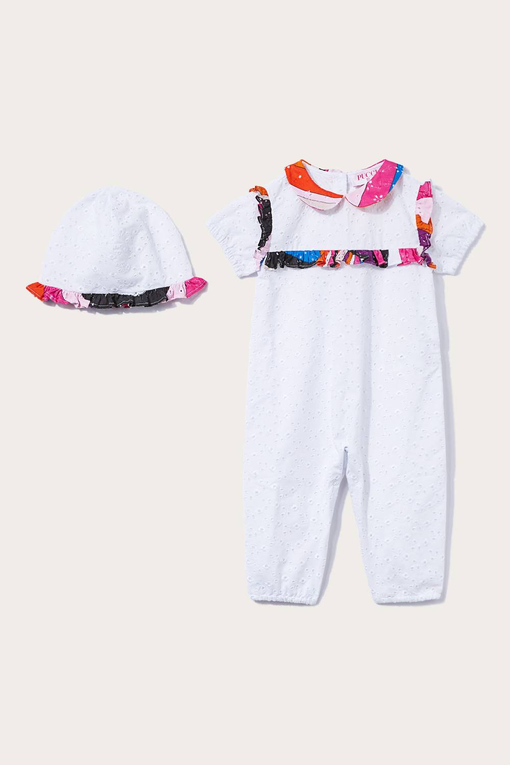 Pucci Completo neonato in sangallo con inserti Iride Vendita Economica