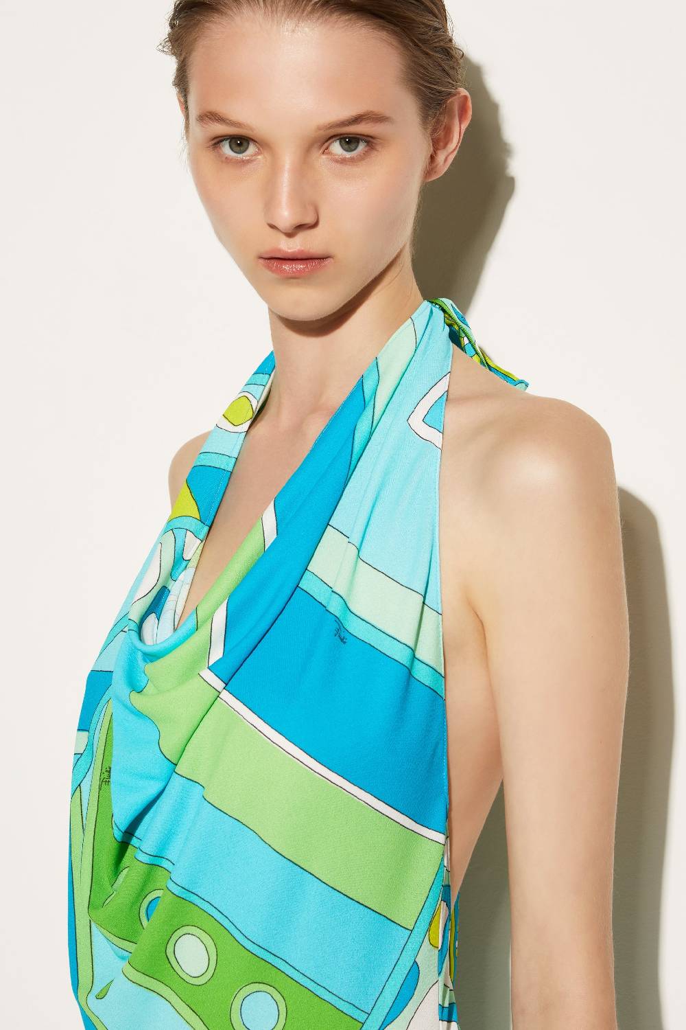 Pucci Top con scollo all'americana e stampa Vivara Grandi sconti