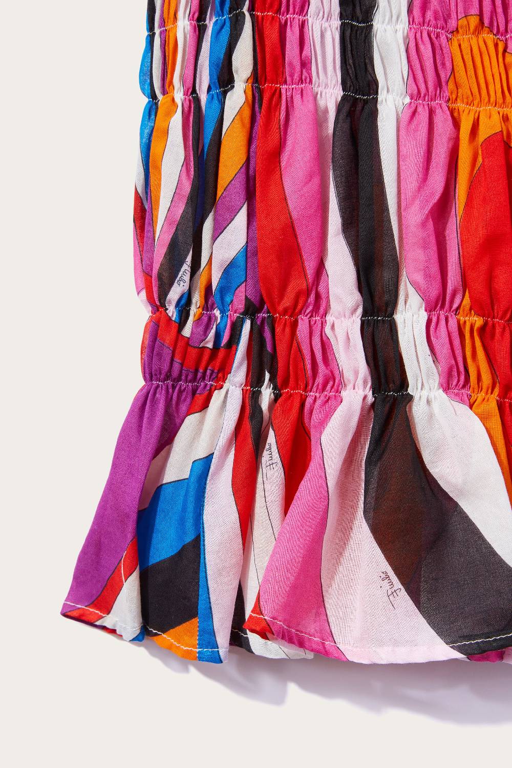 Pucci Abito a punto smock con stampa Iride Presa