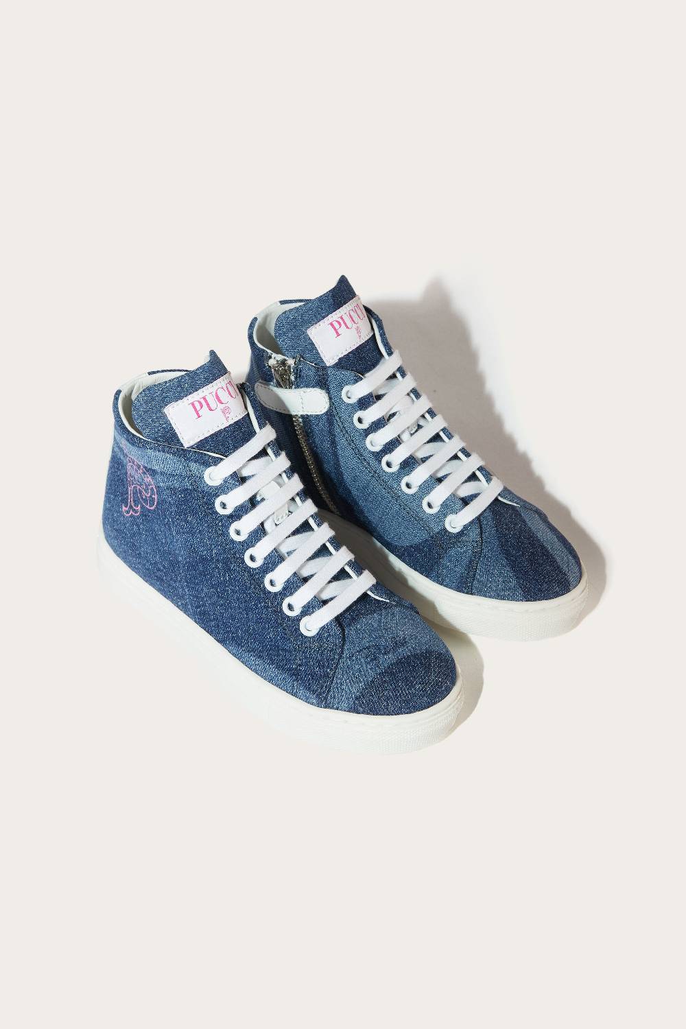 Pucci Marmo-Print Denim Sneakers Prezzo basso