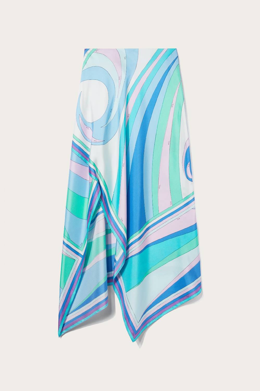 Pucci Gonna in seta con stampa Cigni Fino al 50% di sconto