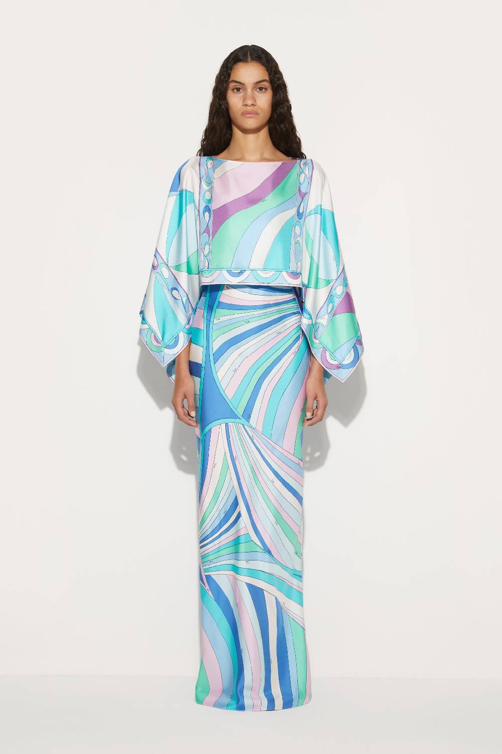 Pucci Abito in seta con stampe Iride e Pesci Fino al 65% di sconto