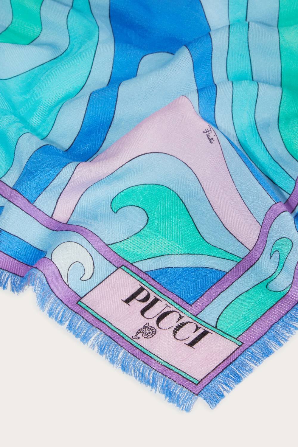 Pucci Foulard grande jacquard con motivo Marmo Offerta speciale della fabbrica