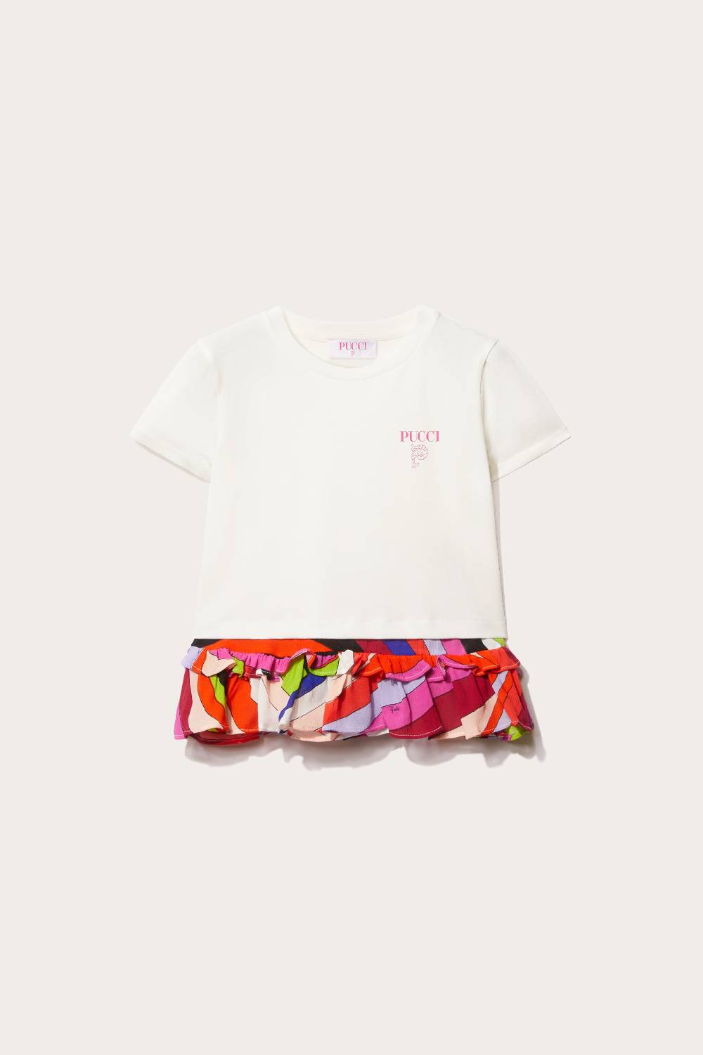 Pucci Logo-Print Cotton T-Shirt Negozi Online