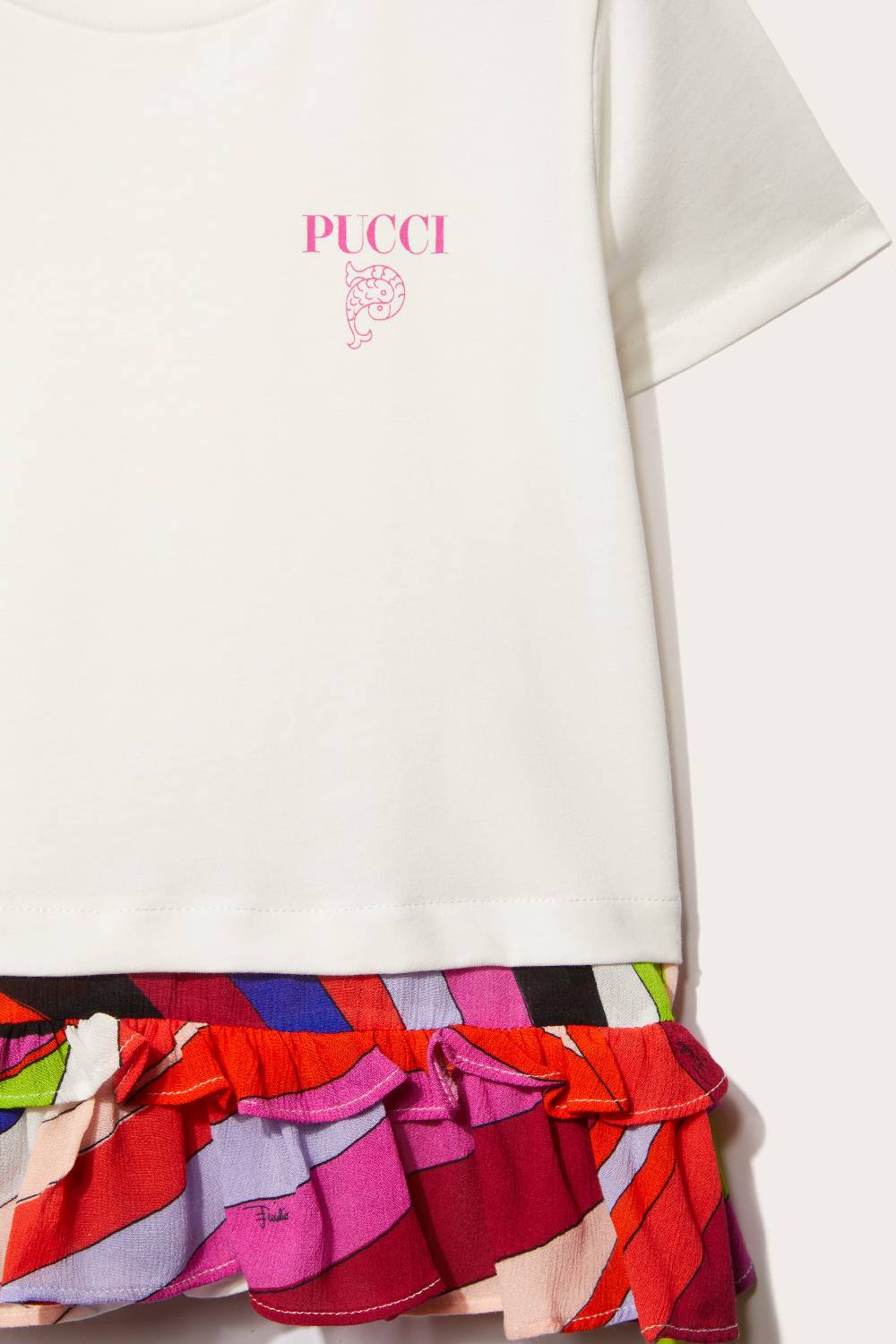 Pucci Logo-Print Cotton T-Shirt Negozi Online