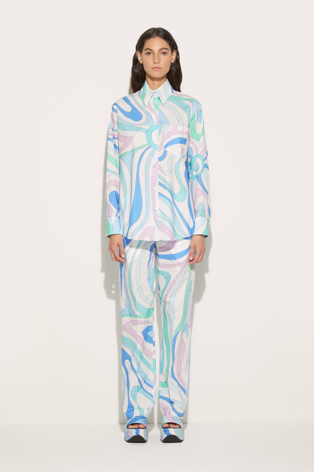 Pucci Camicia con stampa Marmo Grande vendita