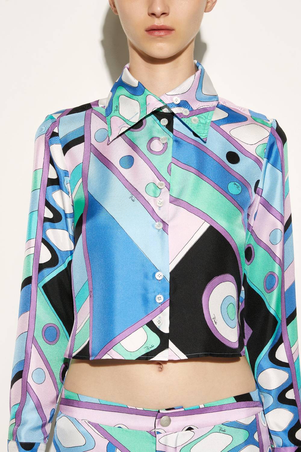 Pucci Camicia in seta con stampa Vivara Comprane uno, ottenene uno gratis