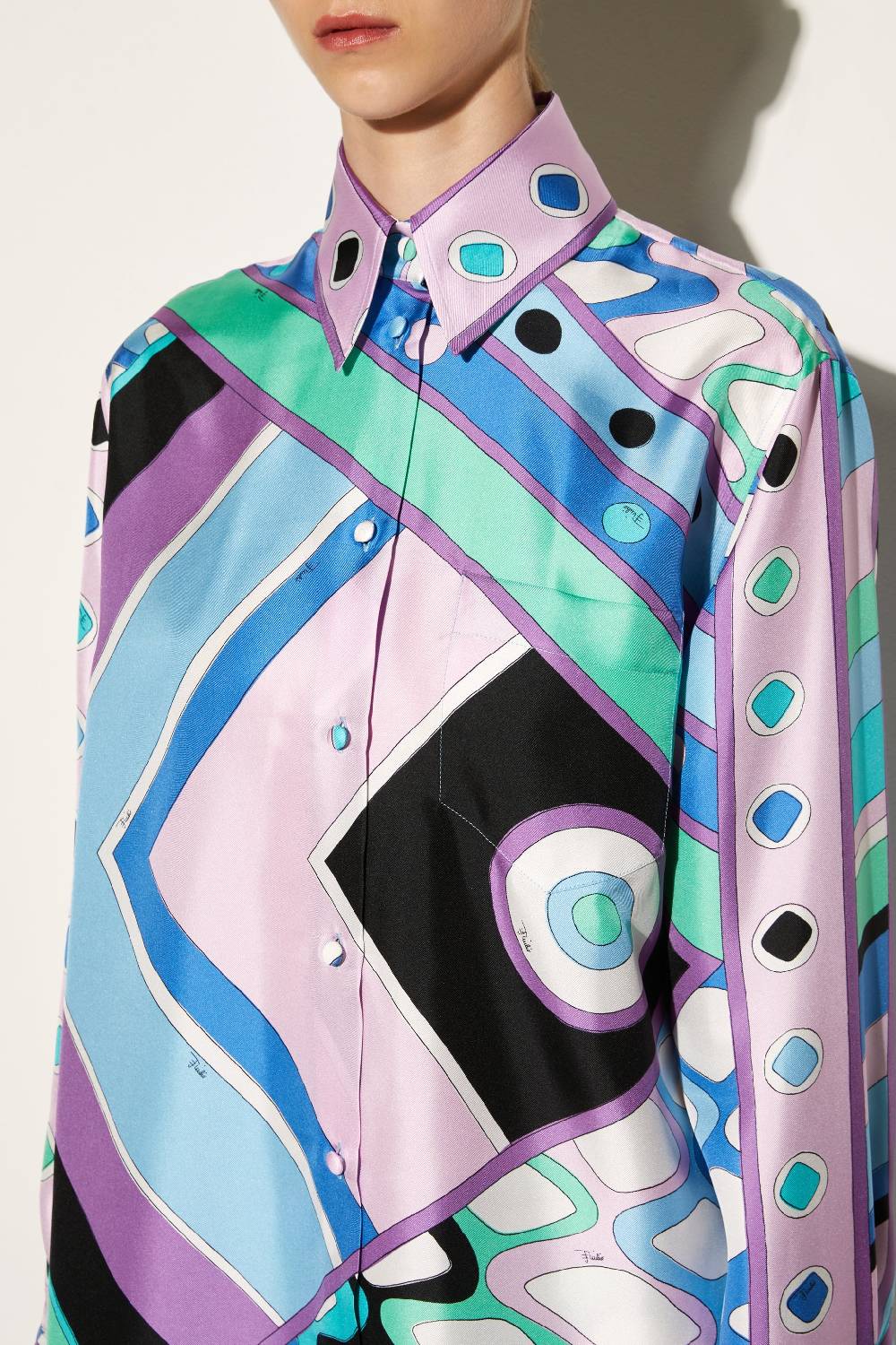 Pucci Camicia in seta con stampa Vivara Enormi risparmi