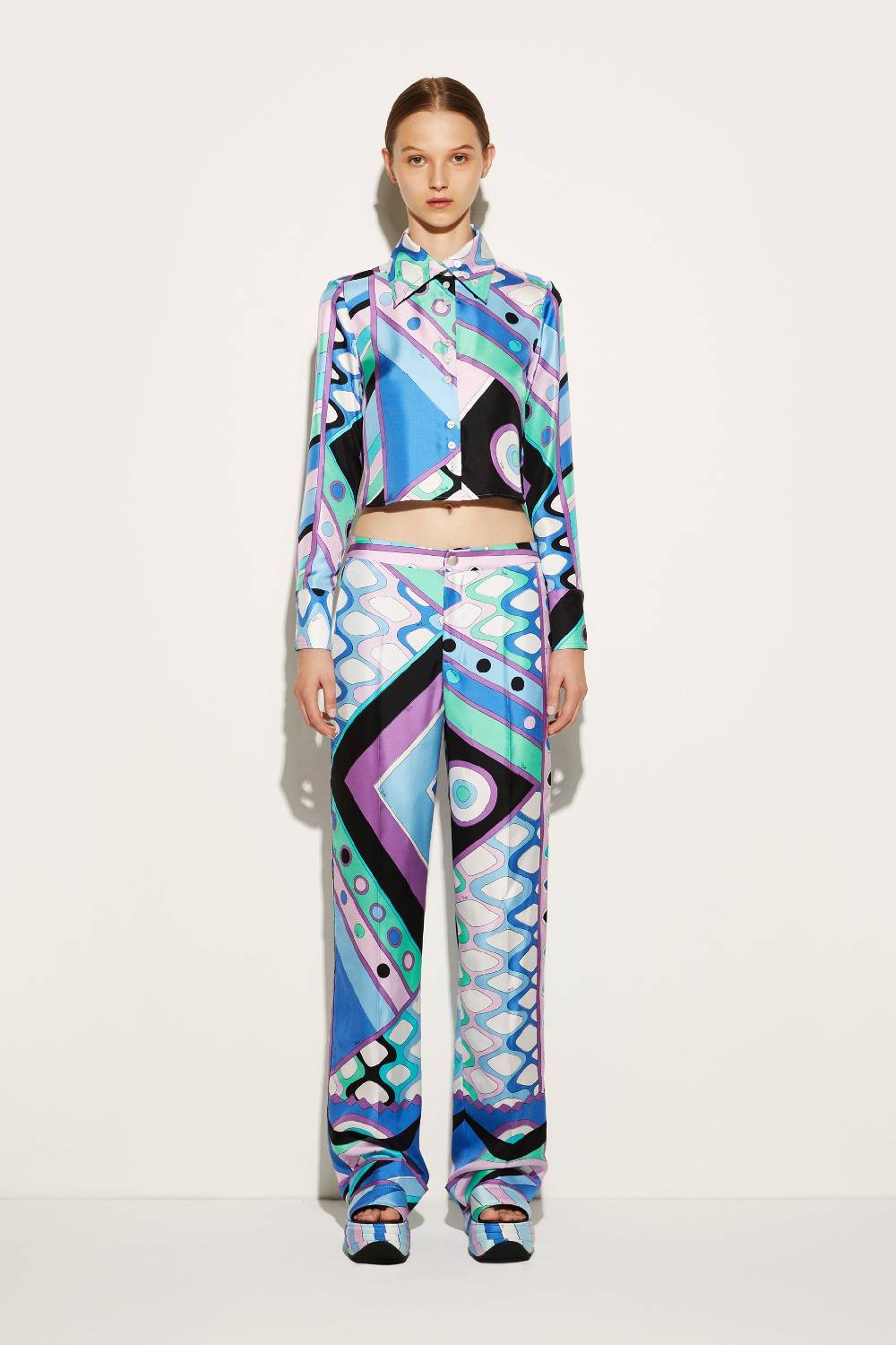 Pucci Pantaloni in seta con stampa Vivara Sconti VIP