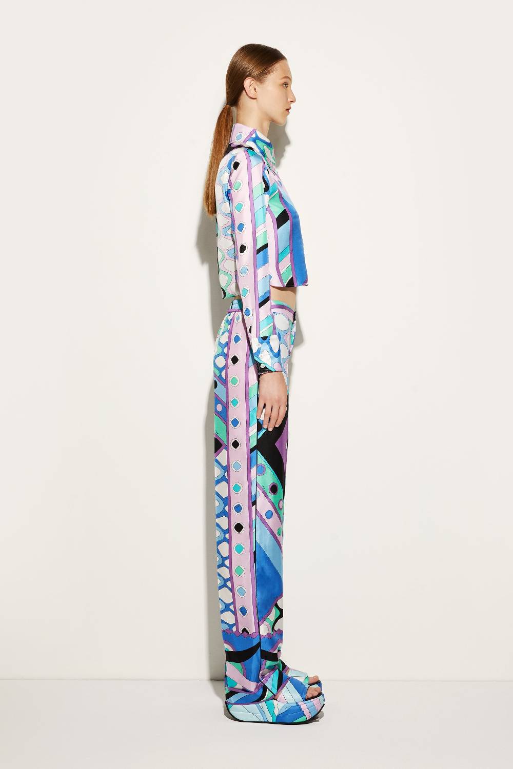 Pucci Pantaloni in seta con stampa Vivara Sconti VIP
