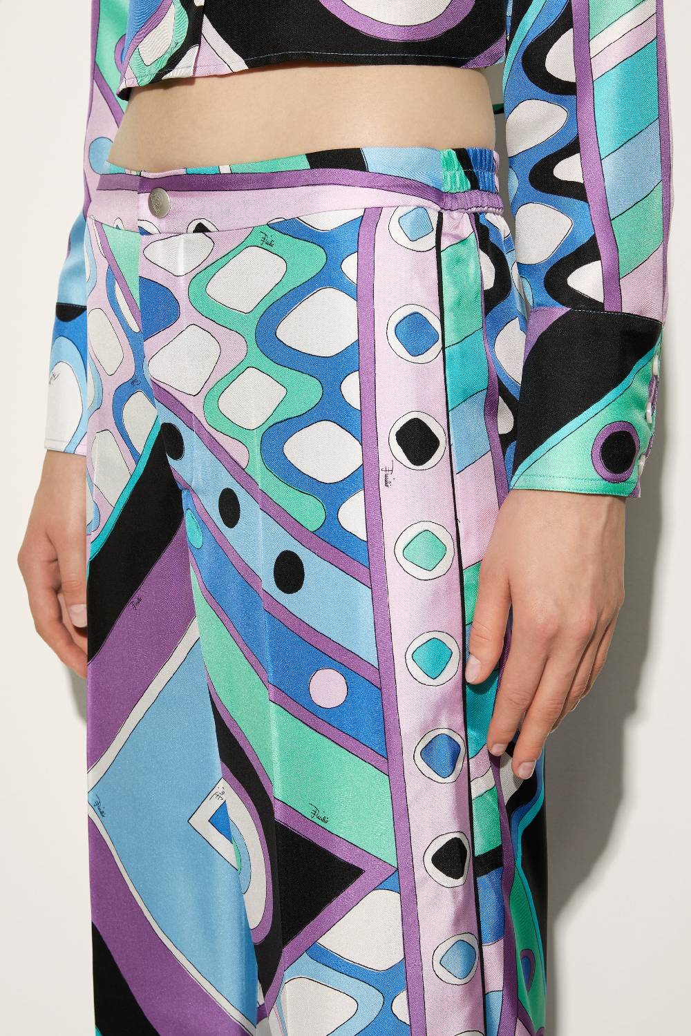 Pucci Pantaloni in seta con stampa Vivara Sconti VIP