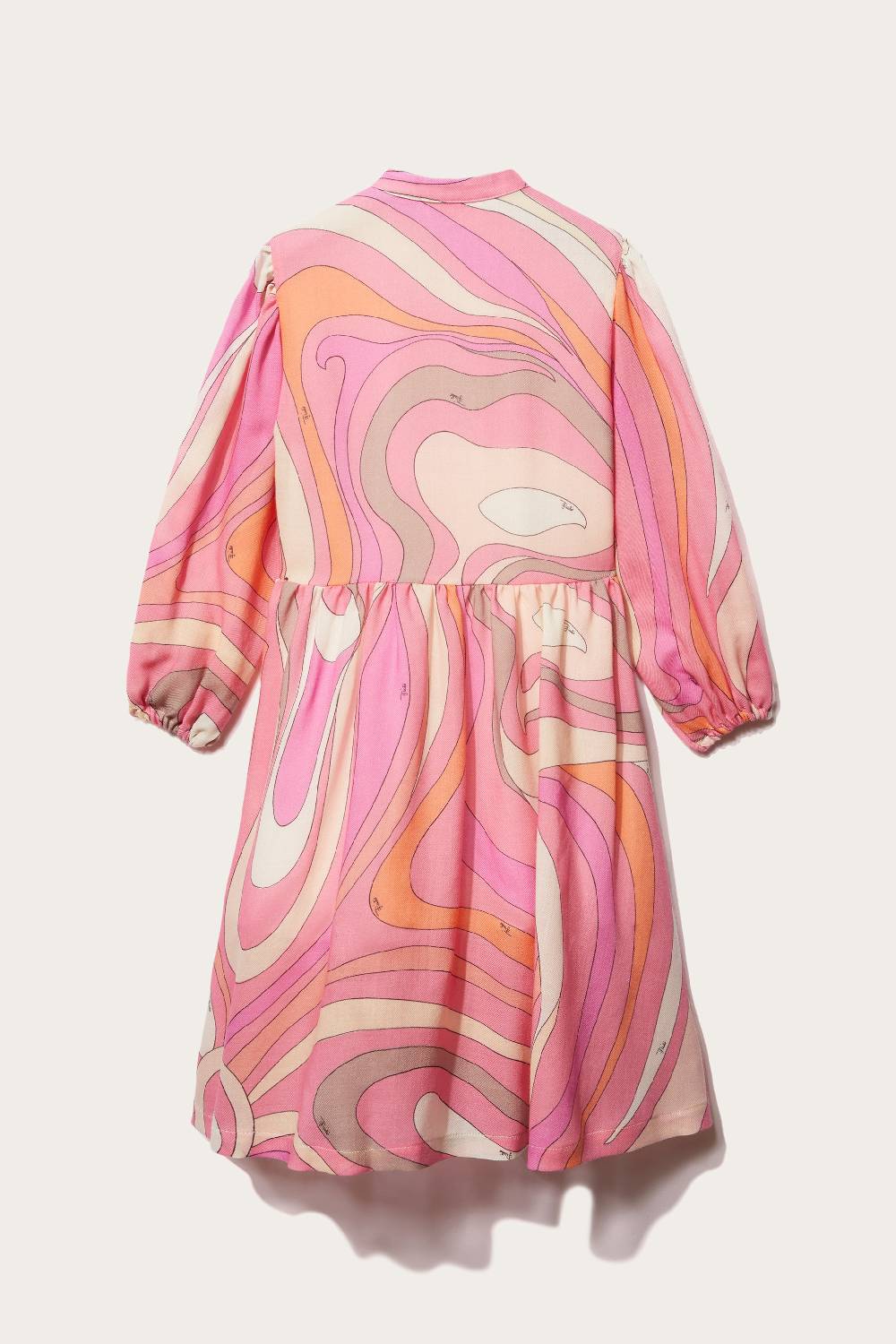 Pucci Marmo-Print Ruffled Wool Dress Ultimi due giorni