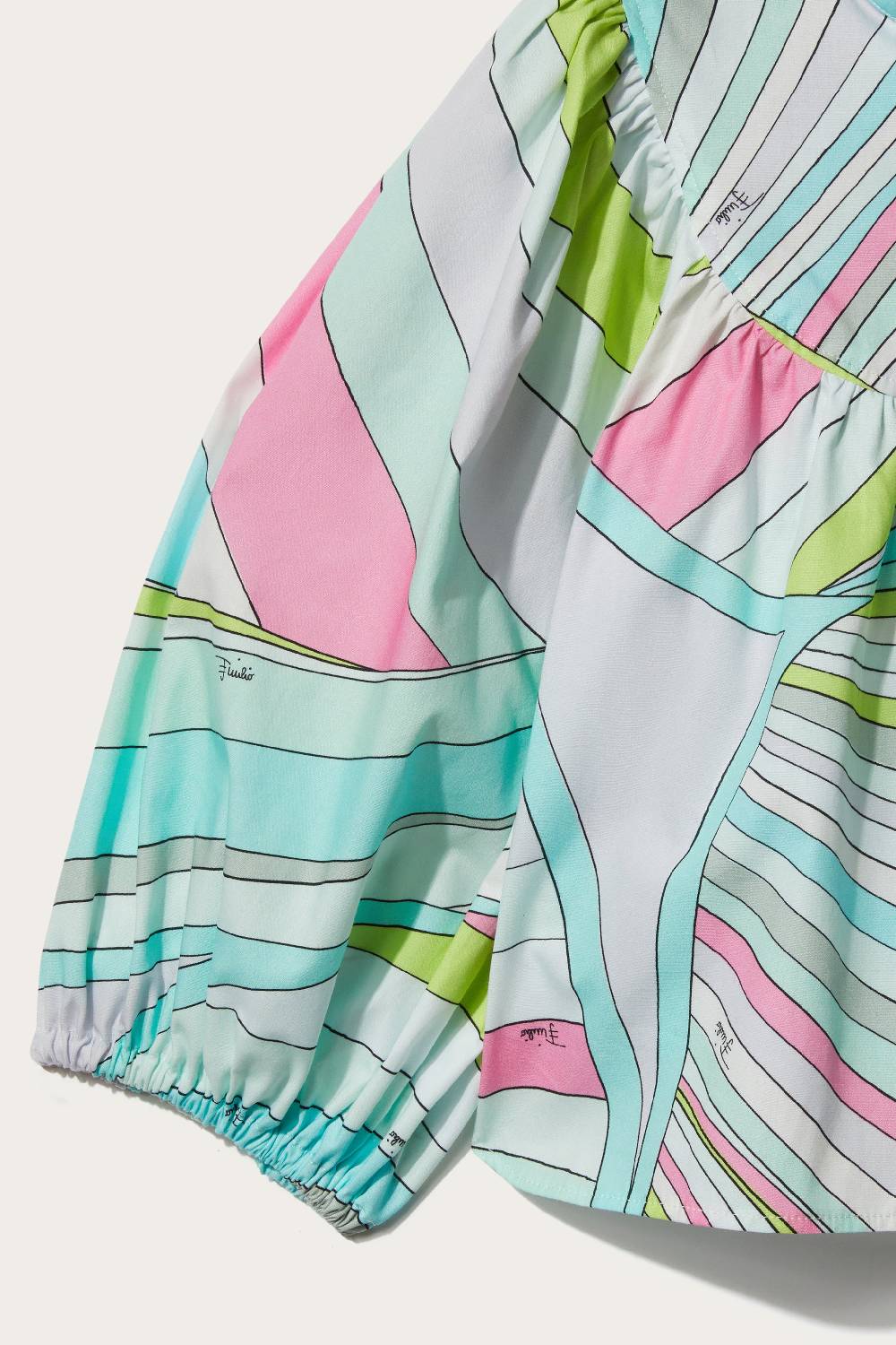 Pucci Iride-Print Cotton Top Offerta speciale della fabbrica