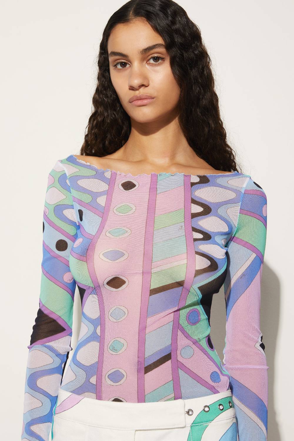 Pucci Top con stampa Vivara Sostegno trimestrale