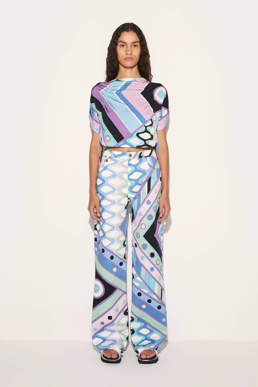 Pucci Pantaloni a gamba ampia con stampa Vivara Fino al 55% di sconto