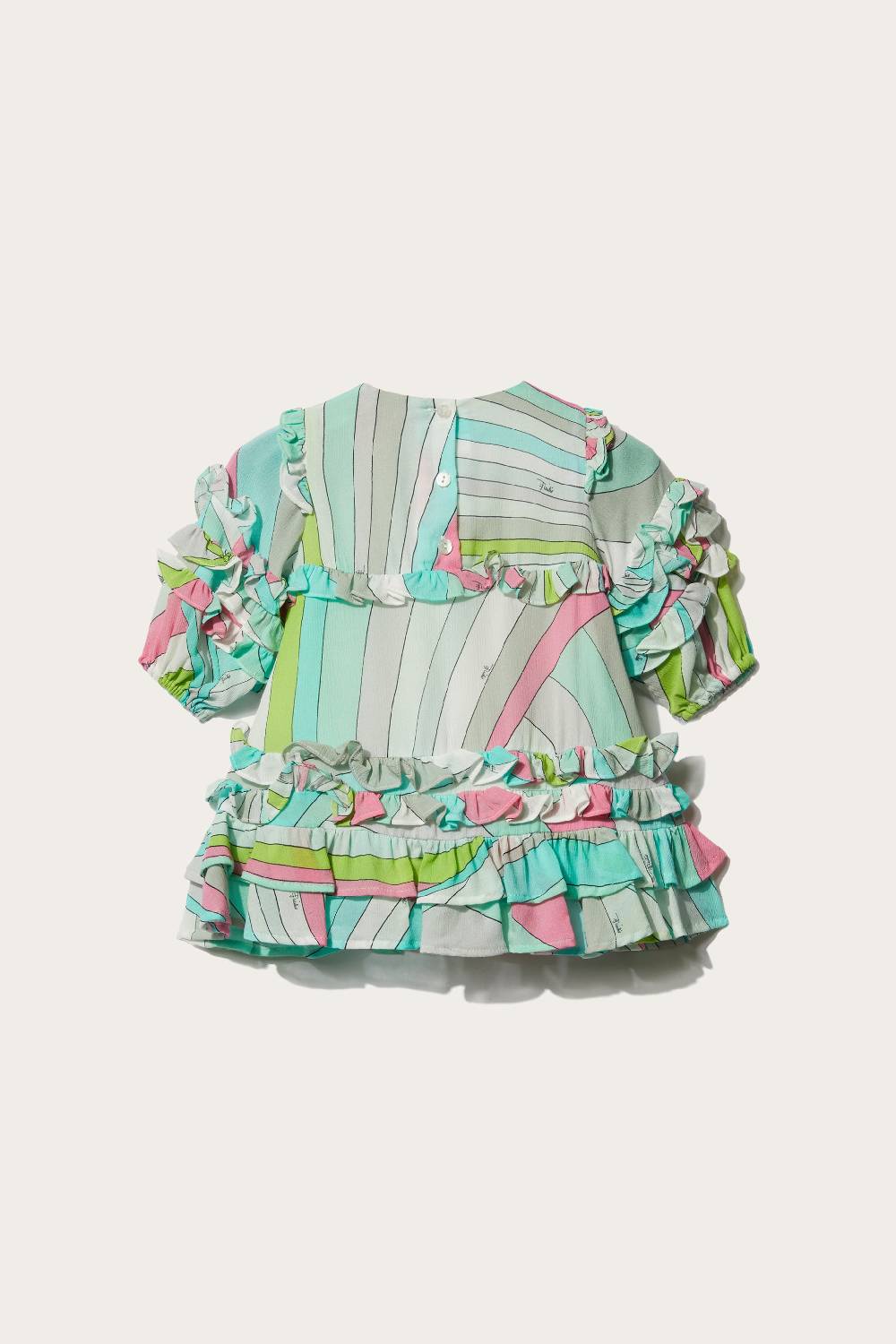 Pucci Iride-Print Ruffled Dress In vendita