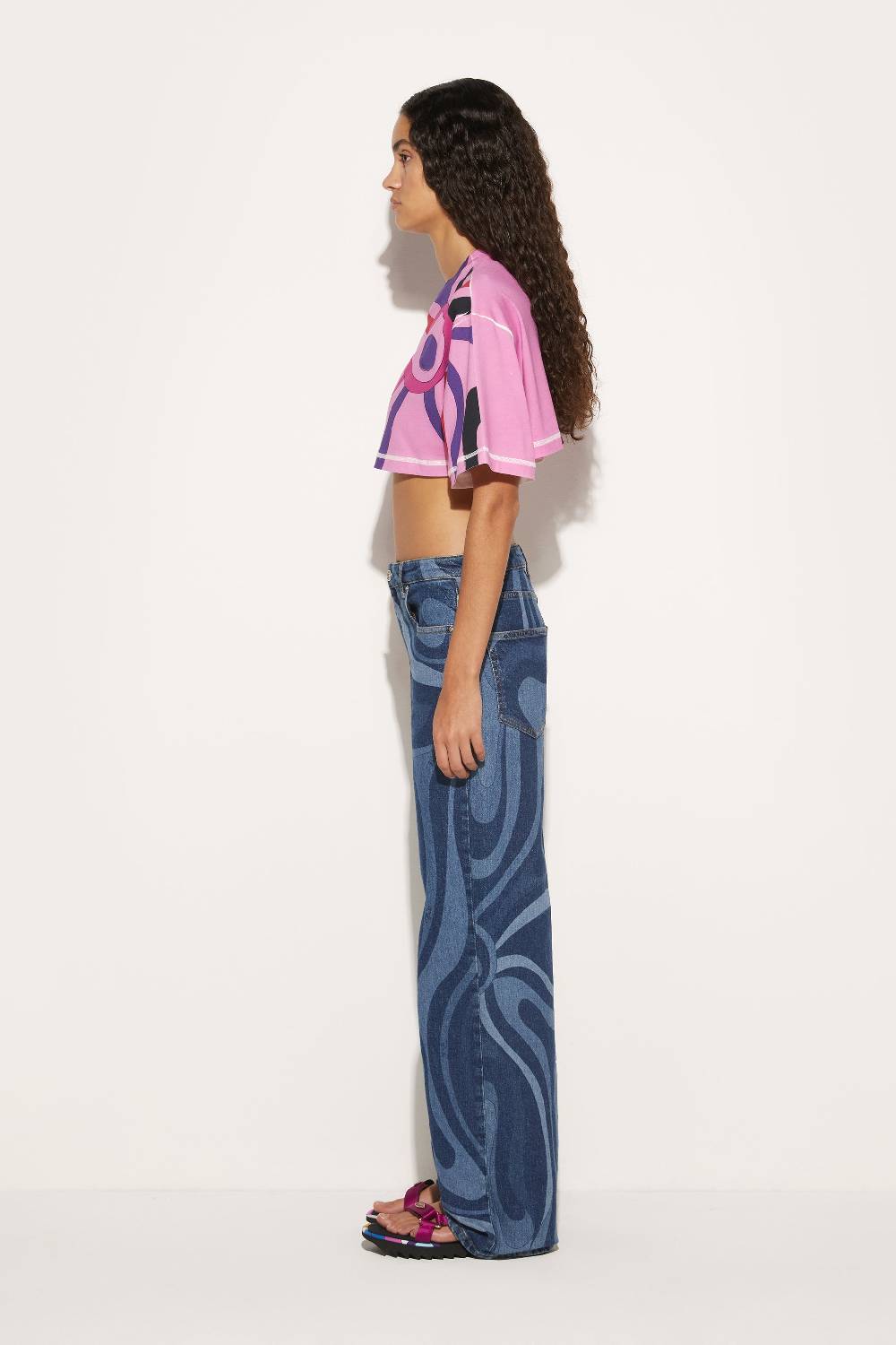 Pucci Jeans a gamba dritta con stampa Marmo Super Saving Price