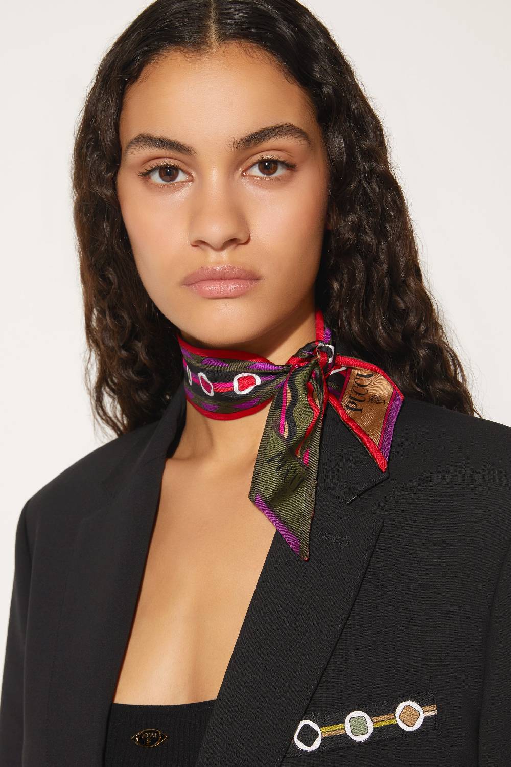 Pucci Foulard in seta con stampe Vivara e Bersaglio Offerta settimanale