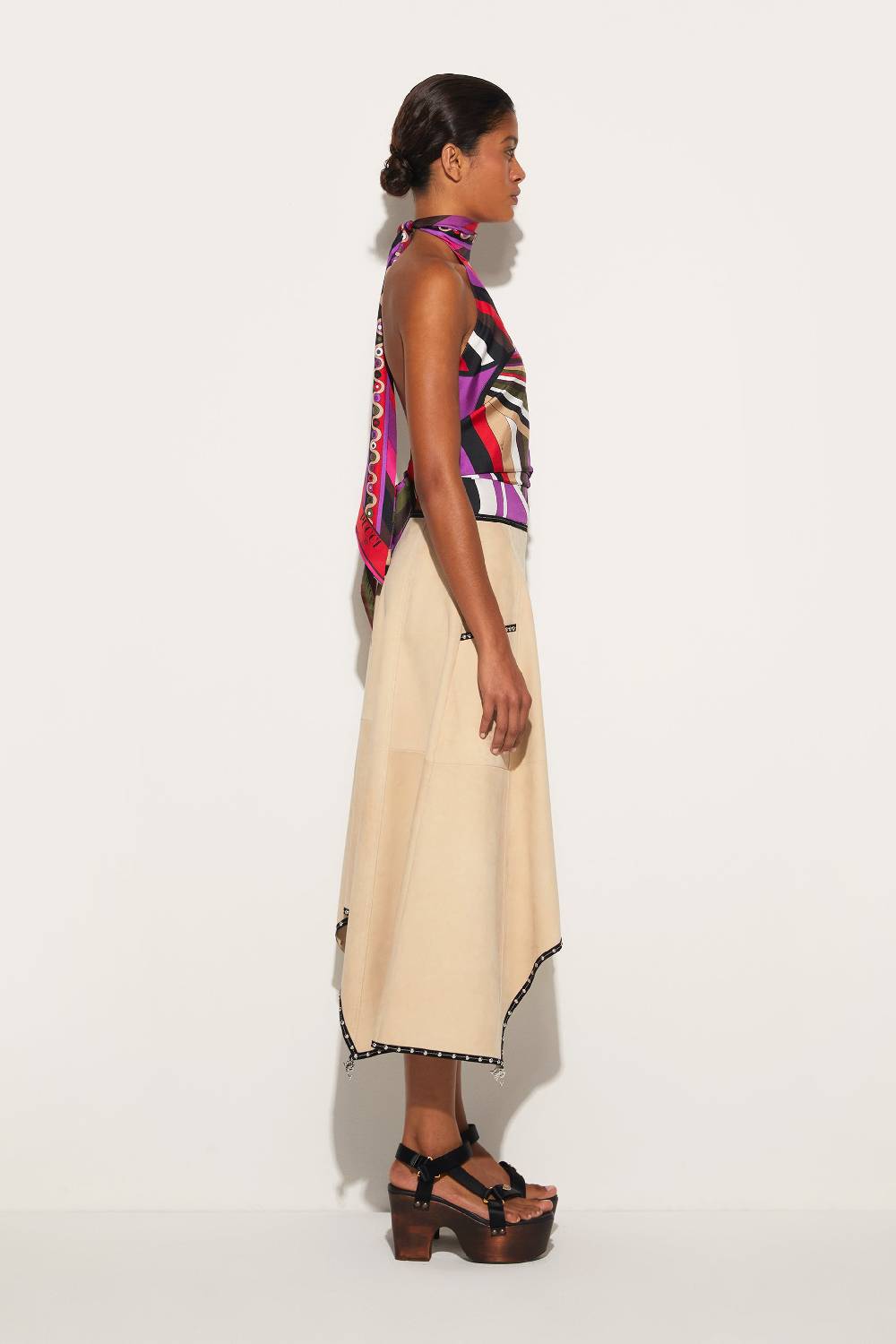 Pucci Top in seta con stampa Iride Ritorno libero