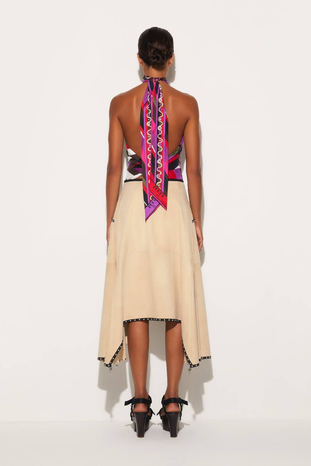 Pucci Top in seta con stampa Iride Ritorno libero