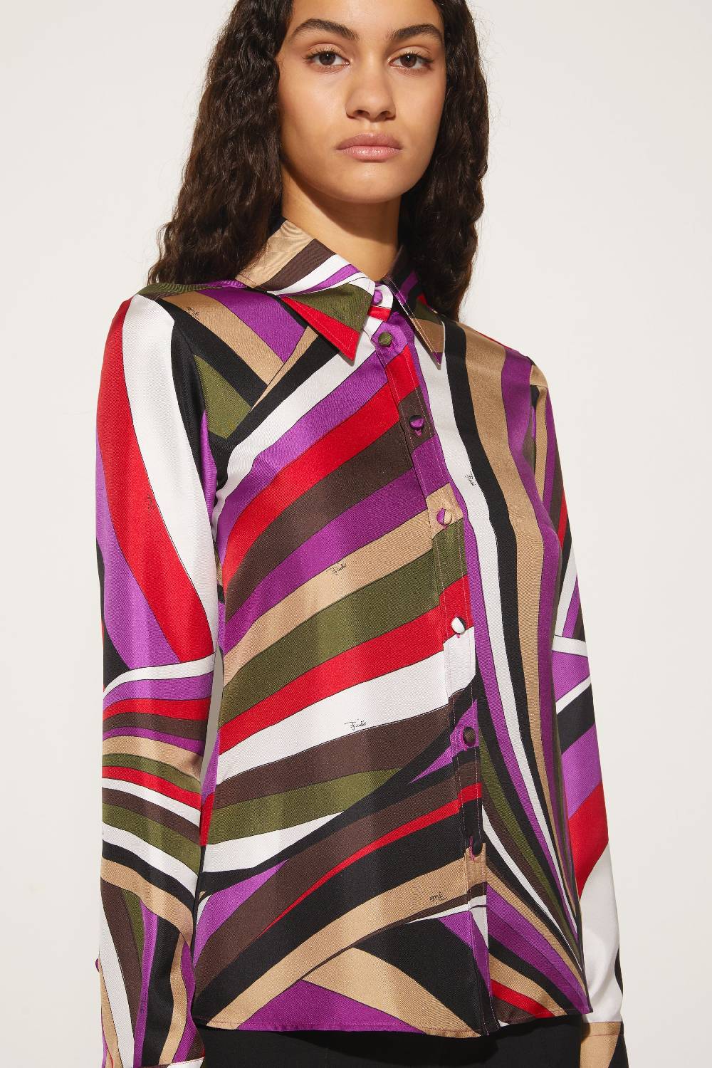 Pucci Camicia in seta con stampa Iride Ultimi tre giorni