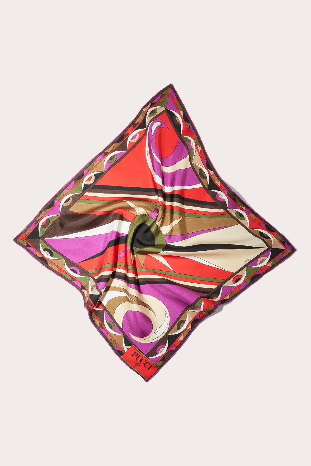 Pucci Carré piccolo in seta con stampa Cigni 50% di sconto con spedizione gratuita
