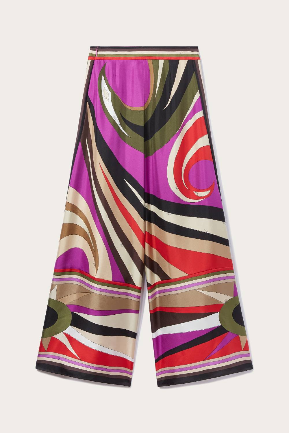 Pucci Pantaloni in seta con stampa Cigni Officina
