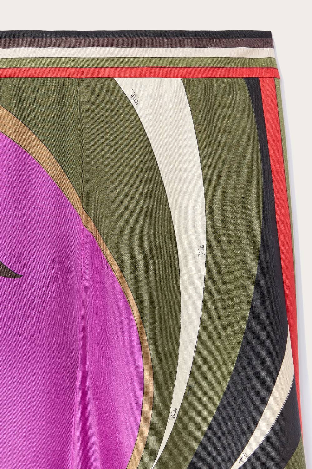 Pucci Pantaloni in seta con stampa Cigni Officina
